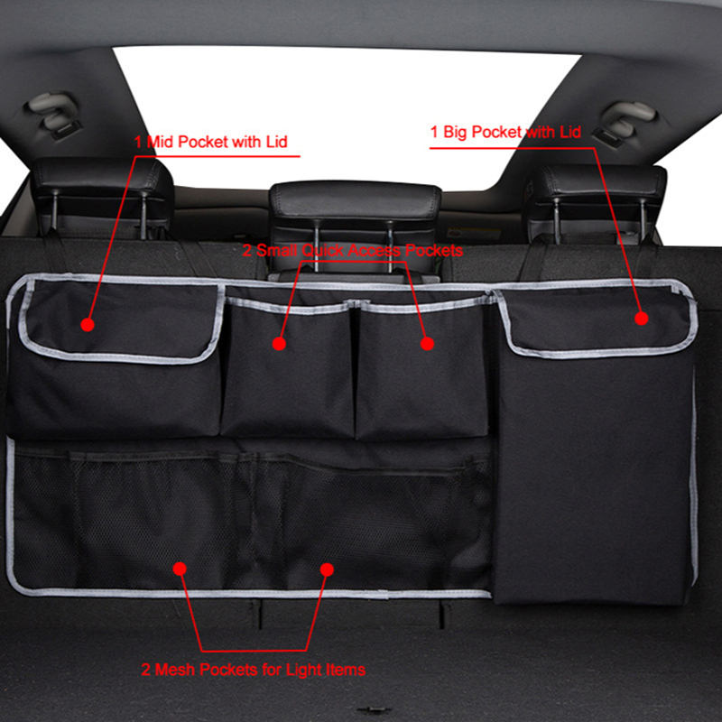 Multifunction Car Back Storage Bag Universal Auto Seat Back Protector Cover Car Seat Portable Interior Organizer Accessories