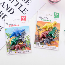 4Pcs/Set Rubber Animal Eraser Dinosaur Eraser Box School Stationery Office Supplies School Supplies Stationery Gift Tool