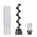 Spiral Orbit Pipe DIY Cigarette Tobacco Pipes Mini Twisty Metal Tip Smoking Cigarette Tool With Cleaning Brush For Smokers Gift