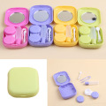 5 Colors Cute Pocket Mini Square Contact Lens Case Box Travel Kit Easy Carry Mirror Container Eyewear Accessories