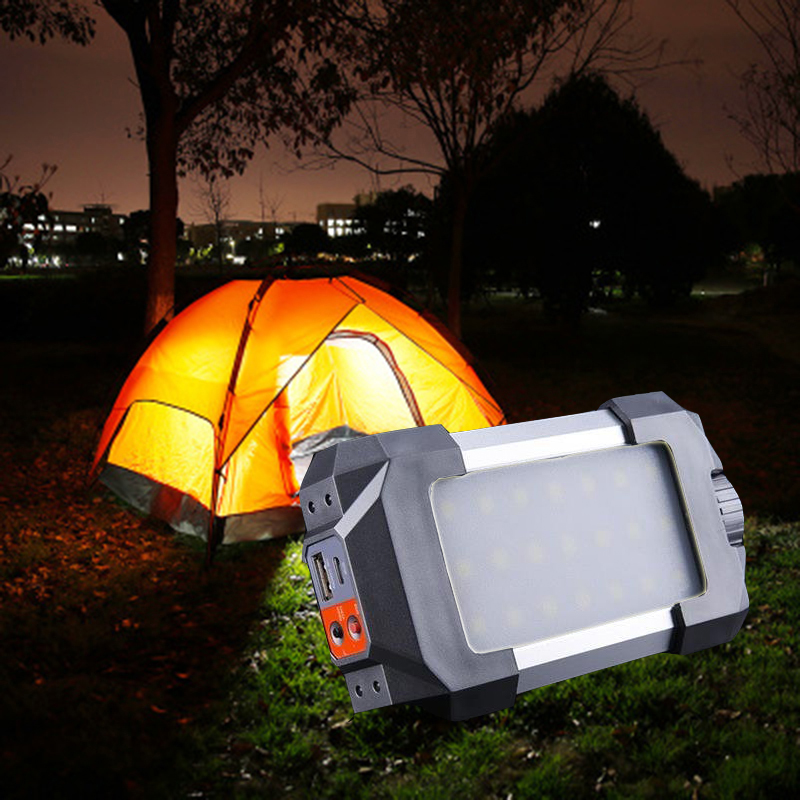 Outdoor Rechargeable Portable 27 LEDs Lantern Lamp Flasher Flashlight Lantern Light with USB Hook 10W 500LM Camping Tent Light