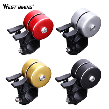 WEST BIKING Bicycle Bell 120 Decibels Double Ring Handlebar Bike Horns Crisp Sound Safety Alarm Bisiklet Aksesuar MTB Bike Bell