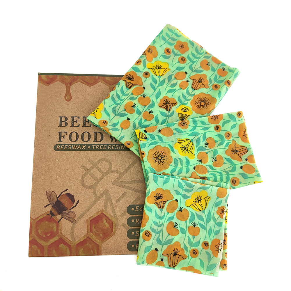 Natural Beeswax Food Wraps Eco Friendly Reusable Beeswax Food Wraps Sustainable Zero Waste Plastic Free Alternative Food Storage