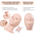 Training Mannequin Head False Eyelash Extension Practice Head Model replacement Silicone Removable Eyelids Makeup Tools