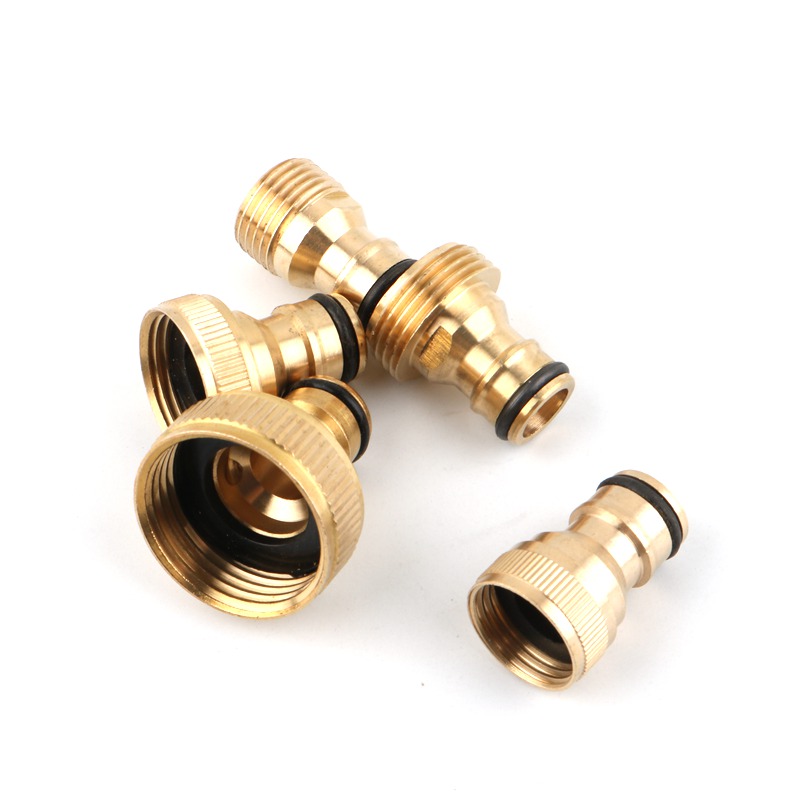 1pc Brass 1/2" 3/4[ 1 Inch Thread Quick Connector Garden Irrigation Connector Faucet Nozzle Adapter Water Gun Joints
