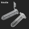 Kicute 100pcs Excellent 2ml Transparet Plastic Centrifuge Test Tube Vial Sample Container Bottle With Cap School Lab Supplies