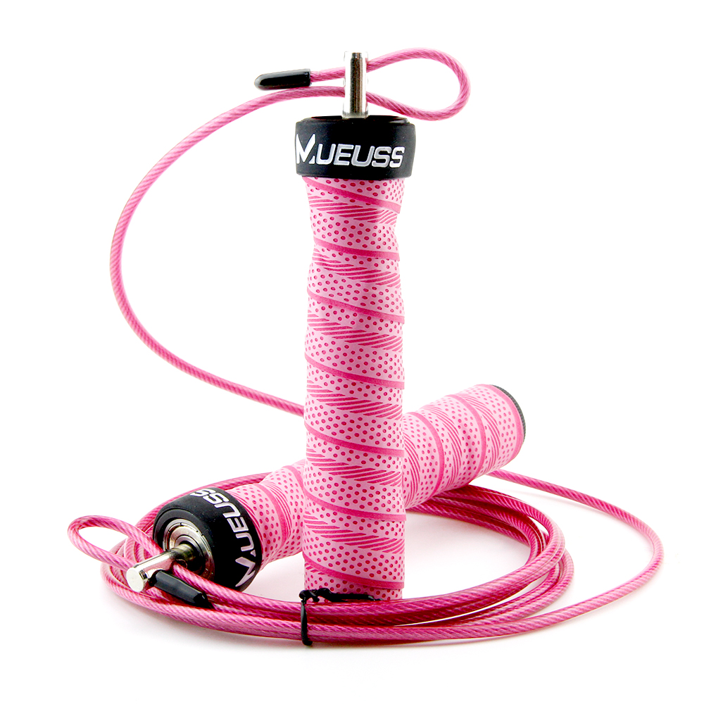 Crossfit Jump Rope Skip Speed & Weighted Jump Ropes with Extra Speed Cable Ball Bearings Anti-Slip Handle for Double Unders