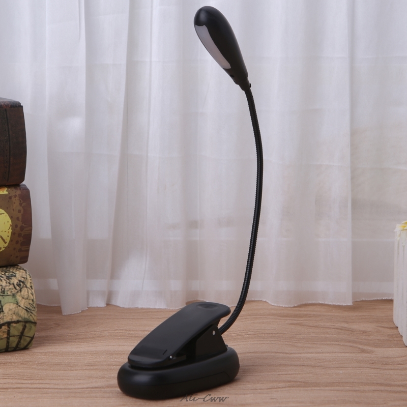 2021 Flexible Arm Dimmable 7 LED USB Table Lamp Clip-on Bed Reading Table Light Reading Music Light