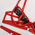 Aduloty 2020 Hot new Women's Sexy Hollow Underwear underwire gathered Bra Set Thong Ladies Sexy erotic Lingerie Set