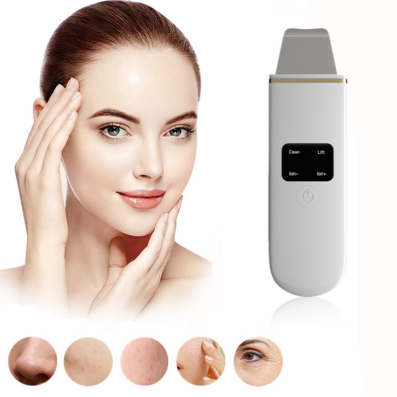 Ultrasonic Skin Scrubber Peeling Shovel Cleaner Deep Face Cleaning Facial Pore Cleaner Skin Care Device Listing Blackhead Remove