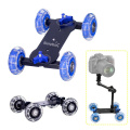 Mobile Rolling Sliding Dolly Stabilizer Skater Slider +11" Articulating Magic Arm Camera Stand Photography Car for GoPro 7 6 5 4