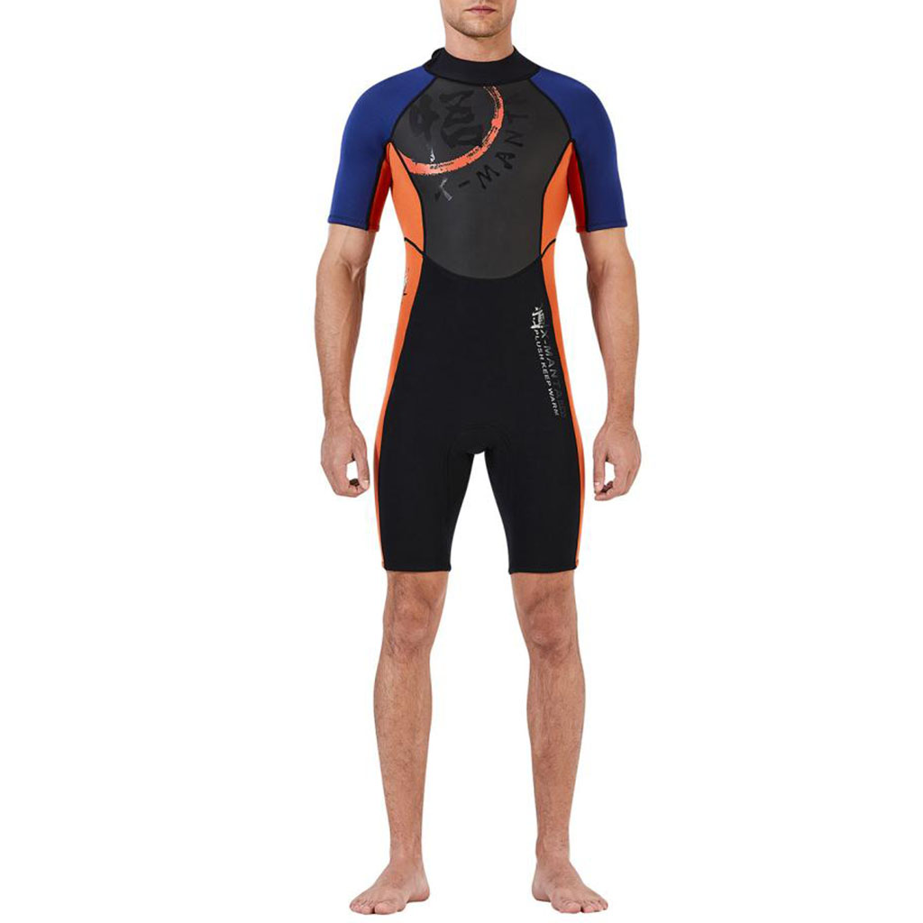 3mm Neoprene Men Short Sleeve Wetsuits Scuba Diving Snorkeling Surfing Wetsuits for Water Sports