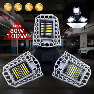 E27 LED Bulb 60W 80W 100W LED Lighting High Intensity Deformable Lamp Waterproof Mi LED Smart Bulb Industrial LED Garage Light