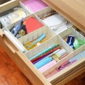 6Pcs DIY Grid Drawer Divider Household Necessities Storage Organizer Plastic Divider For Desk Drawer Closet Space-saving Tools