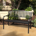 ABBLE Patio Cast Iron Modern Park Bench Outdoor Chair