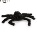 1pcs Novelty Halloween Decoration 30cm Horror Black Furry Soft Plush Fake Spider Joke Prank Props Party Supply Trick or Treat