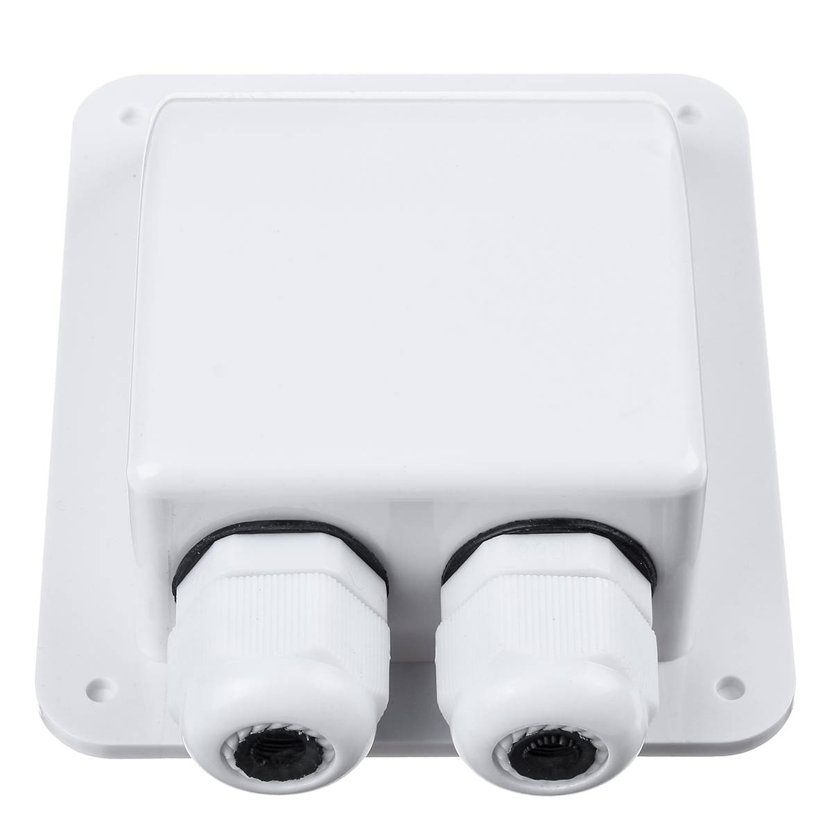 Waterproof ABS Junction Box Double Cable Entry Gland Box 2 Holes For RV Solar Panel Motorhomes Caravans Boats