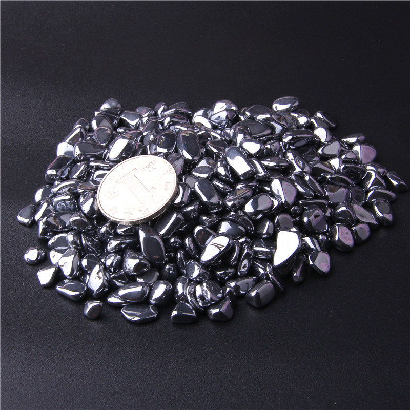 5-8mm 100% Natural terahertz Irregular Gravel Stone Mineral chips DIY Jewelry Making Fish Tank Aquarium Office Shop Decoration