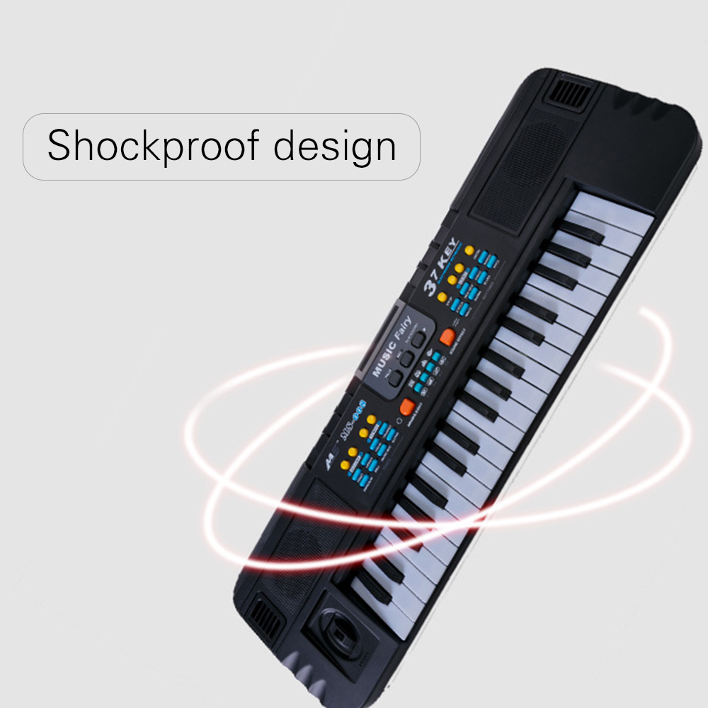 37 Keys Electronic Piano Musical Instrument Toy with Microphone Multifunctional Electronic Organ for Children Boys Girls