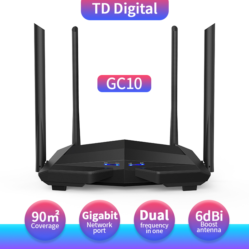 FSD Wireless AC1200 WiFi Router with 2.4G/5.0G High Gain Antenna Home Coverage Dual Band Wireless Router,App Control