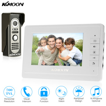 KKmoon 7'' TFT LCD Wired Video Door Phone System Visual Intercom Doorbell 800x480 Indoor Monitor 700TVL Outdoor Infrared Camera