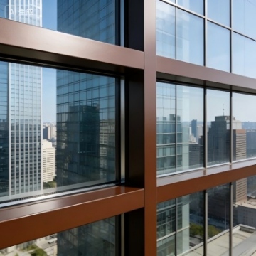 Imitation Brown Window Frame Aluminum Powder Coating
