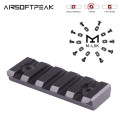 5 Slot Picatinny Rail Tactical 21mm M-lok Rifle Scope Mount Alnminum Rails Adapter Hunting Gun Accessories 10pcs M Lok Screw Nut