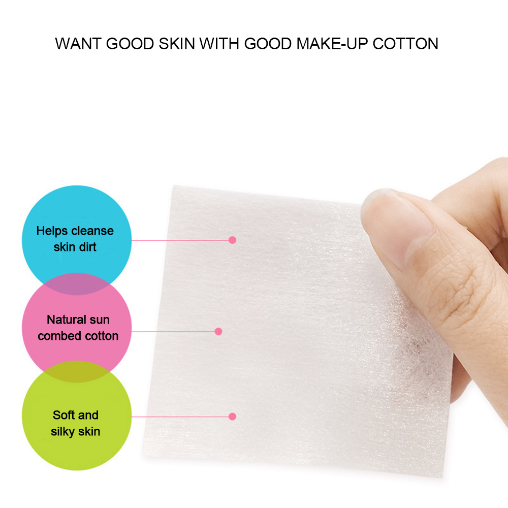 BIOAQUA 100PCS Makeup Cotton Pads Facial Organic Naturally Mild Cleaning Nail Polish Remover Cosmetic Tissue Beauty Skin Care