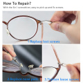 1Set Popular Eyeglass Sun Glasses Nose Pad Optical watch Screwdriver Repair Screws Nut Tool Assorted Kit with Box