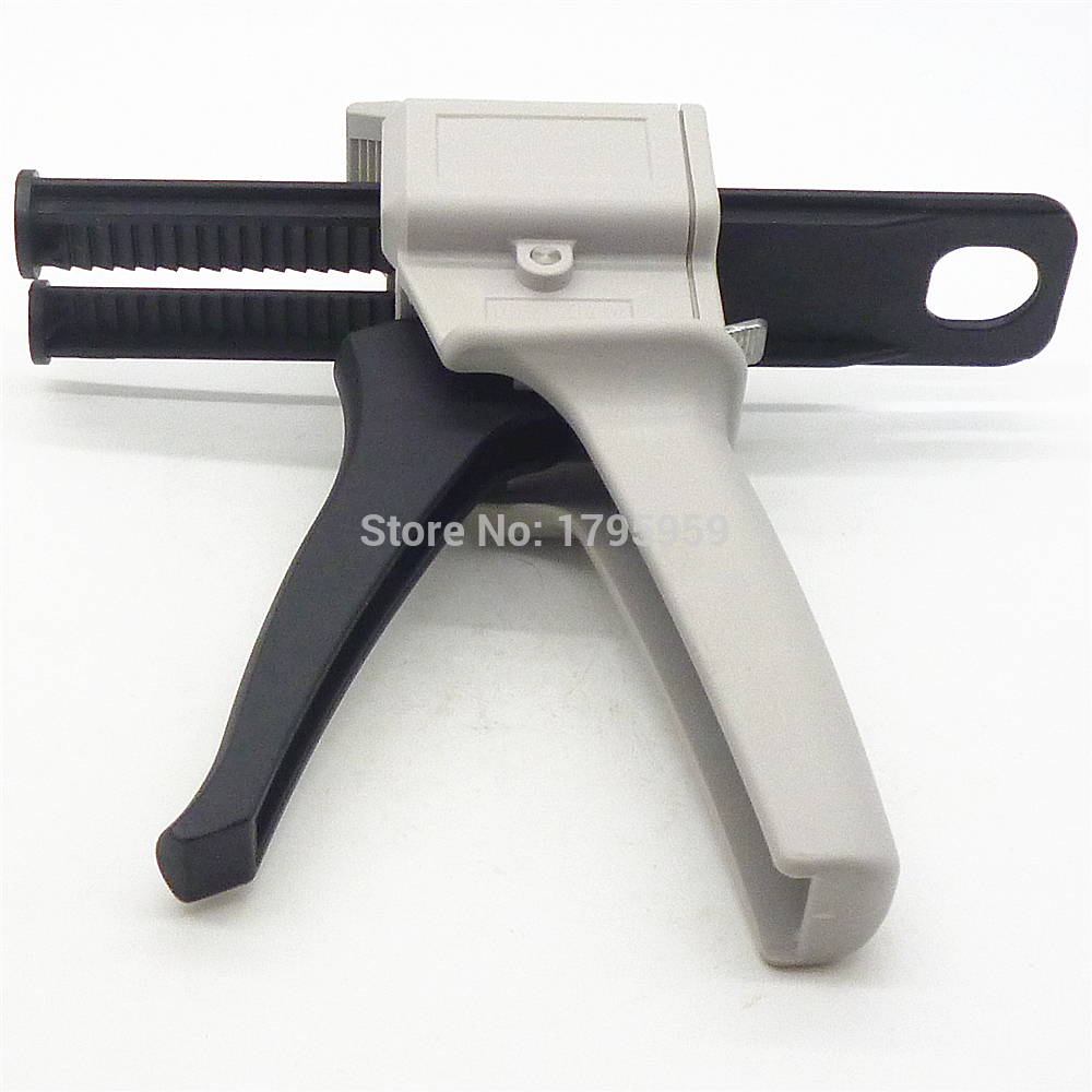 50ML AB Epoxy Glue Gun Applicator Glue Adhensive Gun Mixed 1:1 and 2:1 AB Glue Caulking Gun Manual Tool for Silica Gel Glues