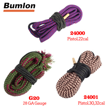 Bore Snake 28 GA Gauge. Pistol.22cal. Pistol.30,32cal Gun Cleaning Kits Tactical Hunting Cleaner 37-0035-G20-G24001