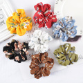 Ruoshui Printed Floral Scrunchies Women Dot Hair Ties Boho Elastic Hairband Woman Hair Accessories Girls Ponytail Holders