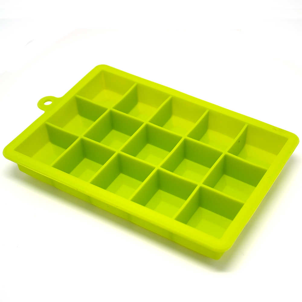 DIY Creative Silicone Ice Cream Tubs Ice Cube Tray Mold 15 Hole Big Square Ice Cream Makers Forma De Gelo Bar Kitchen Accessorie