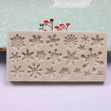 Christmas Snowflake Pattern Silicone Mold Chocolate Cake Mold Baking Non-stick And Heat-resistant Kitchen Handmade Tools