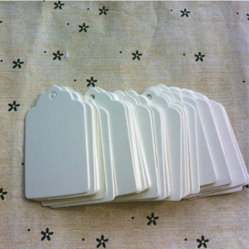 5*3 Cm Square White Tags Mark Products Hand Draw Cardboard Label Clothing Garment Tags Words Blank Paper Id Card