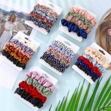 Korean Satin Silk Scrunchies Elastic Hair Bands Fashion Headband For Girl Women Hair Accessorie Ponytail Holder Hair Ties Rope