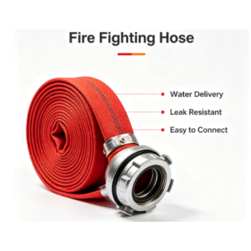 Commercial Fire Hose 50ft with Aluminum Coupling