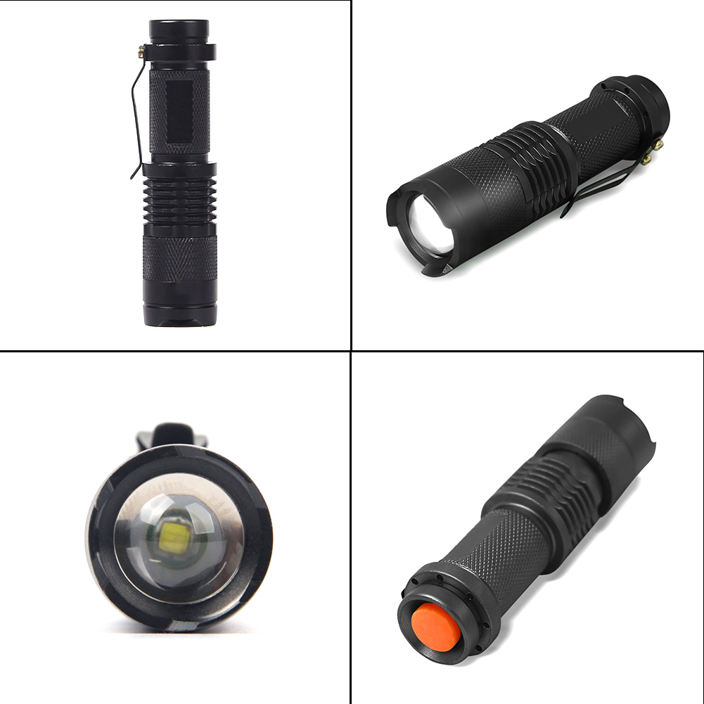 Green Light Mini Penlight 2000LM Waterproof LED Flashlight Torch Zoomable Adjustable Focus Lantern Portable Light use AA 14500