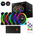 Darkflash DR12 PRO 3pin5v aura sync pc Computer Case Fan RGB Adjust LED 120mm Double halo argb Cooler Cooling mute 12cm Fans