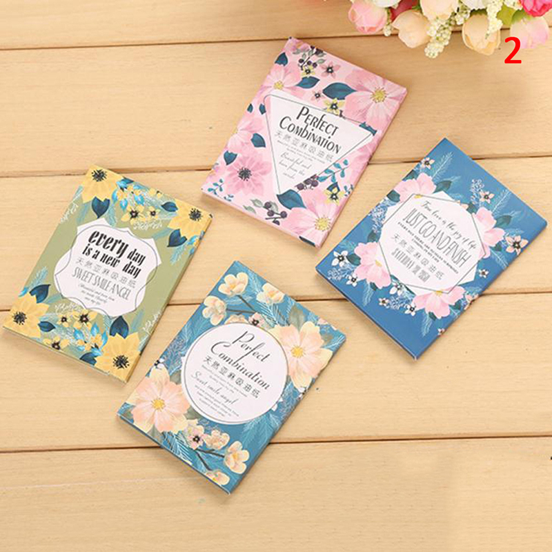 50 Sheets/Pack Oil Control Film Makeup Facial Face Clean Oil Absorbing Blotting Papers Beauty Tools Pattern Random