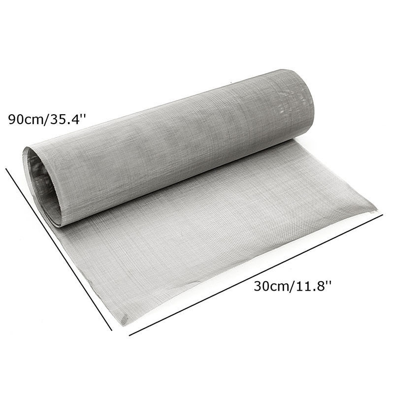 Stainless Steel Woven Wire 35x12inches 100 Mesh Woven Wires Shielding Fabric Cloth Household Working Screen Filter Sheets
