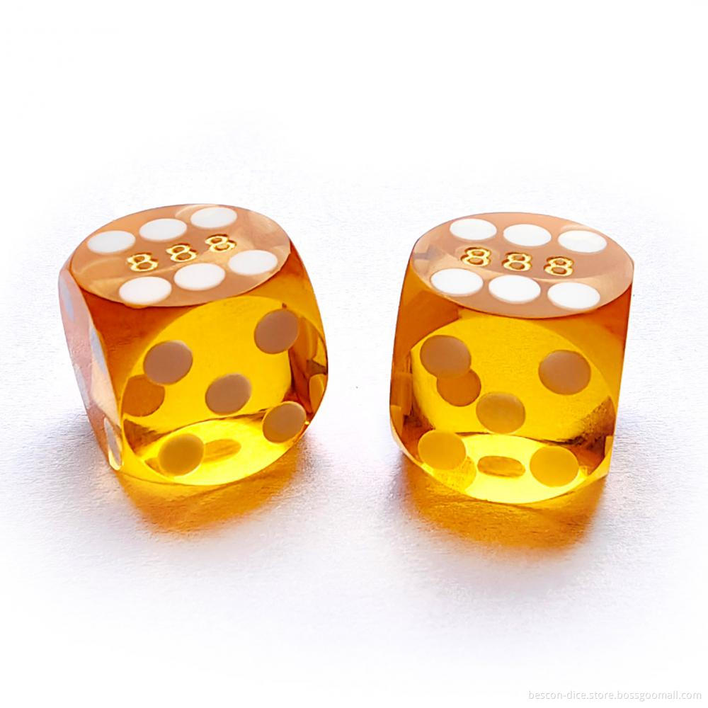 Bescon Dice Professional Precision Dice Round Corner 9/16" (14.3mm) with Random Serial Number, Precision Cut Dice 14.3MM