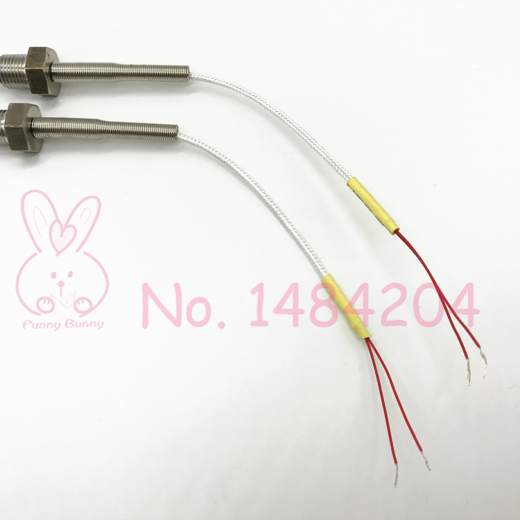 2x NTC 3950 10K Thermistor Temperature Sensor SUS304 6mm*200mm /100mm Probe 200mm Wire -40~150 Degree Thread G 1/2 G1/4"