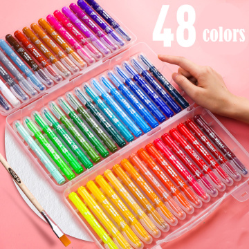 24/36/48 colors oil pastel children's painting supplies colorful water-soluble oil pastel washable rotating crayon