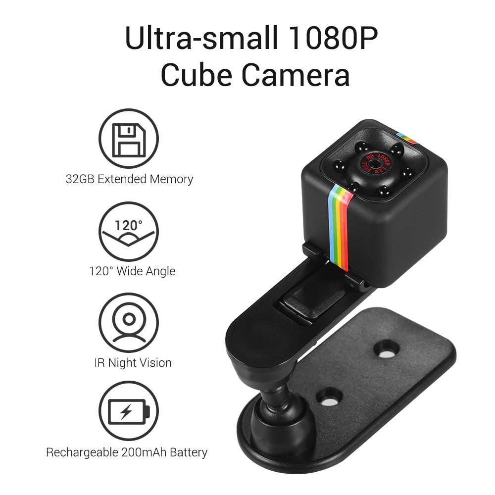 Mini Cube Camera 1080P HD IR Night Vision 120° Wide Night Vision Camcorder Motion DVR Micro Camera Sport DV Video small Camera