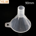 YCLAB 90mm Funnel PP Plastic Flat Head Polypropylene Laboratory Chemistry Equipment