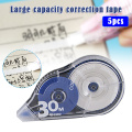 Hot Sale 5pcs Correct Correction Tape White Translucent Dispenser Shows How Much Tape is Remaining 30m