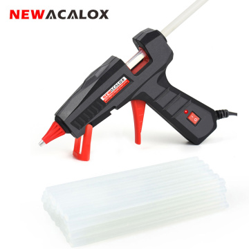 NEWACALOX 100V~240V 30W Mini Hot Melt Glue Gun with 20PC 7mm Glue Sticks Melting Glue Gun for Arts Crafts Home DIY Hand Tool