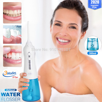 NEW Oral Irrigador Dental USB Rechargeable Water Flosser Portable Dental Water Flosser Irrigation Teeth Cleaner+5 Jet 300ml