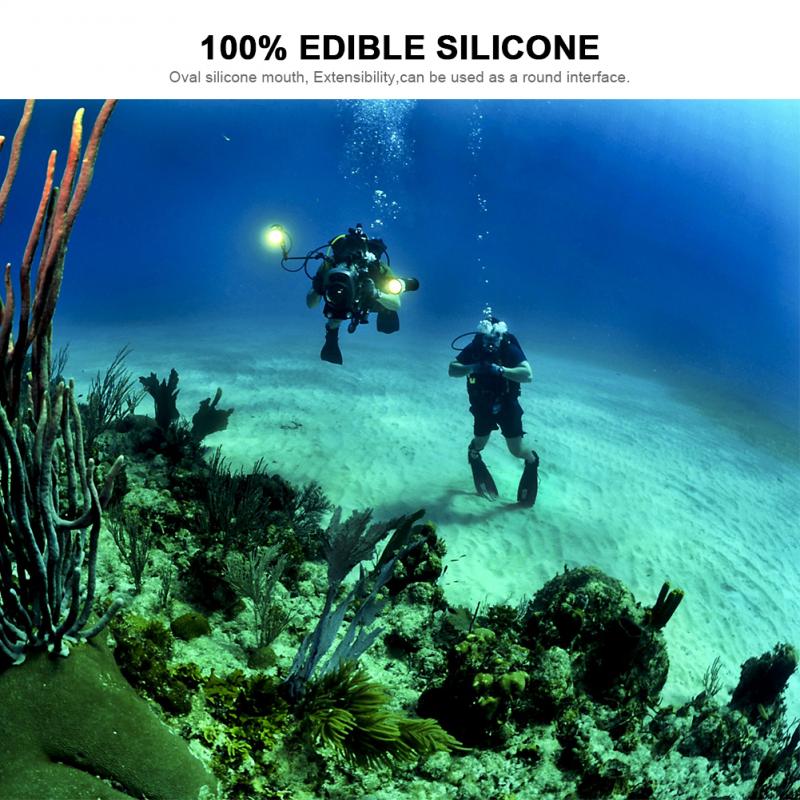 Dive Tube Snorkel Silicone Clear Underwater Diving Tube Snorkel Mouthpiece Regulator Outdoor Swimming Accessories